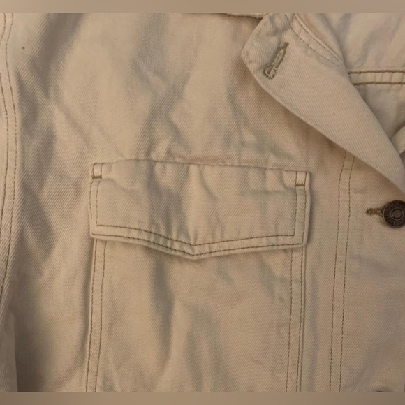 Abercrombie & Fitch Cream Jean Jacket - Picture 4 of 5